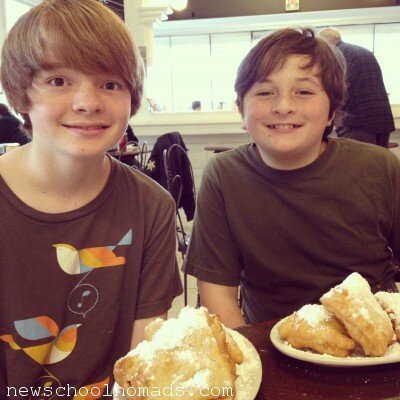 Boys and Beignets in Baton Roughe